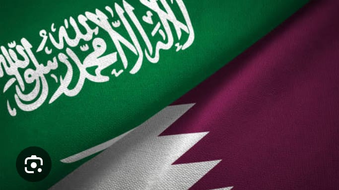 saudi and Qatar Flags